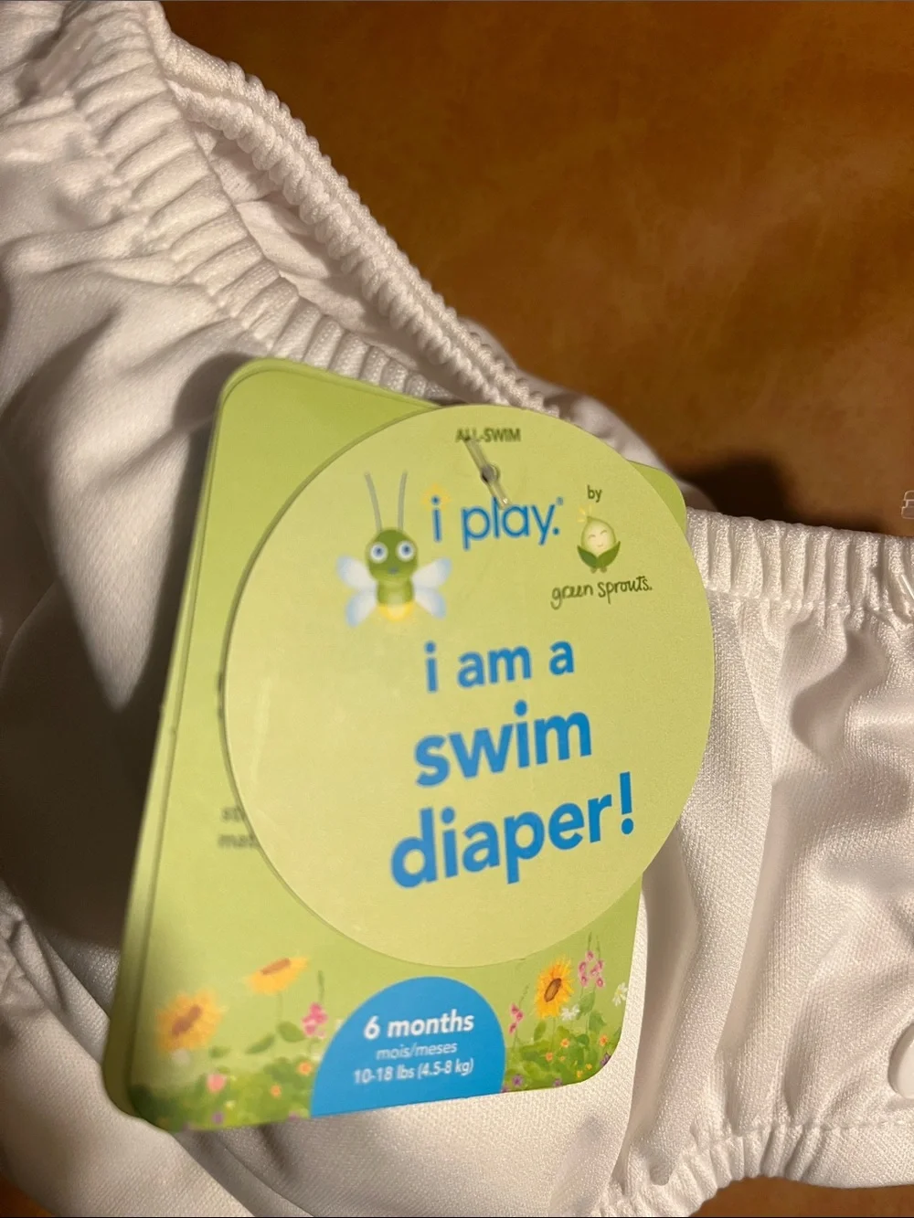 Brand new with tags 6 month swim diaper with side snaps